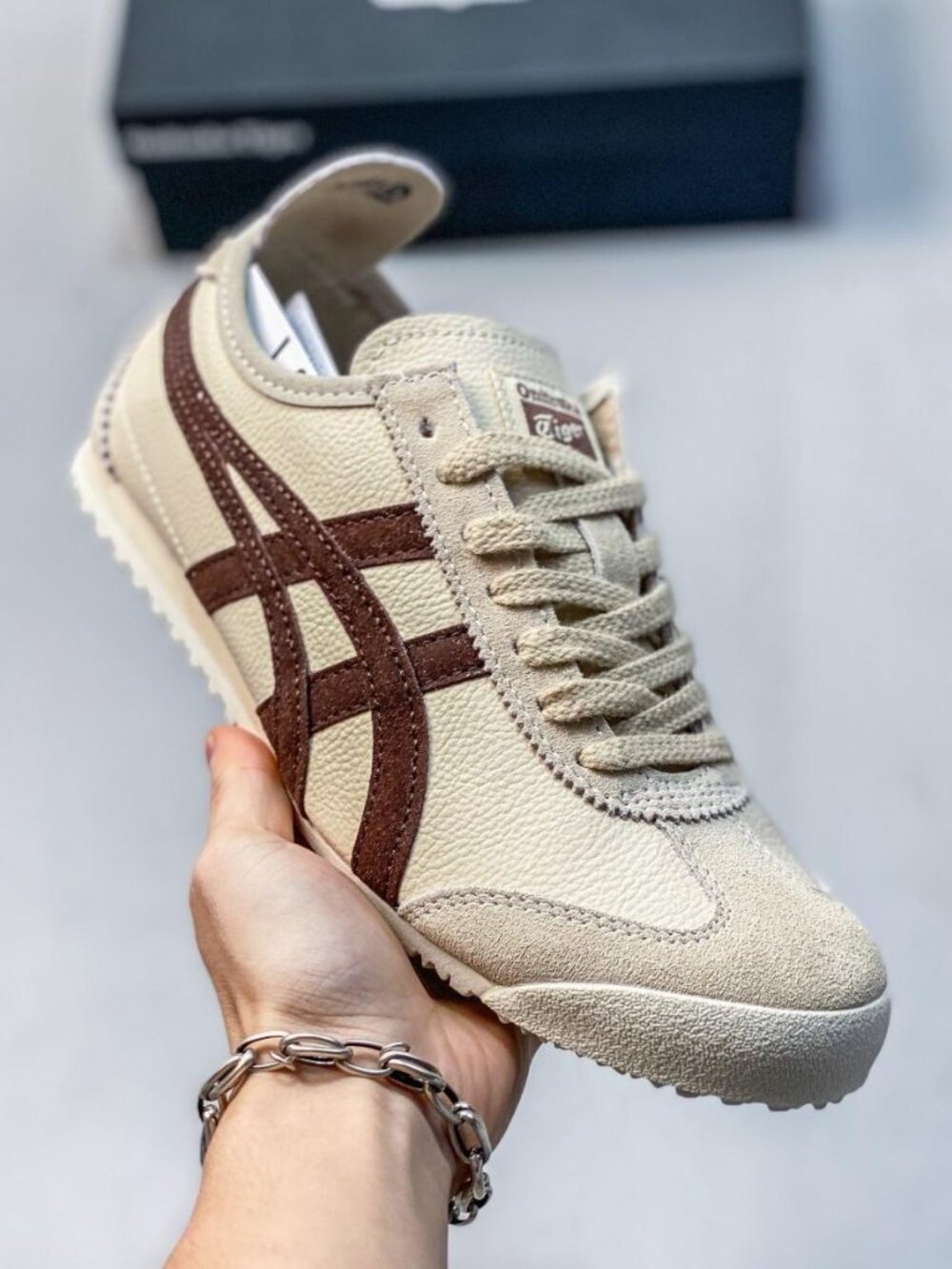 Onitsuka Tiger MEXICO 66 Men's Casual Sneakers – Brown / Off-White – New w/ Tags - Picture 5 of 6
